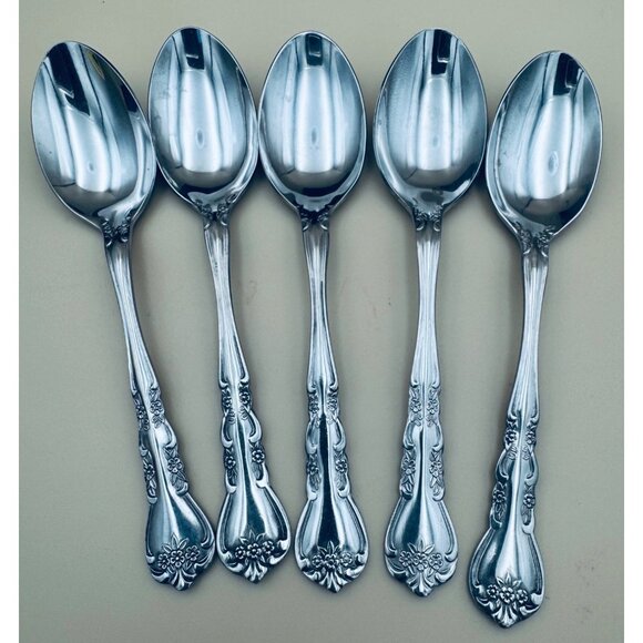 5 - Stanley Roberts Rogers DELIGHT Teaspoons Stainless Korea - Picture 1 of 6